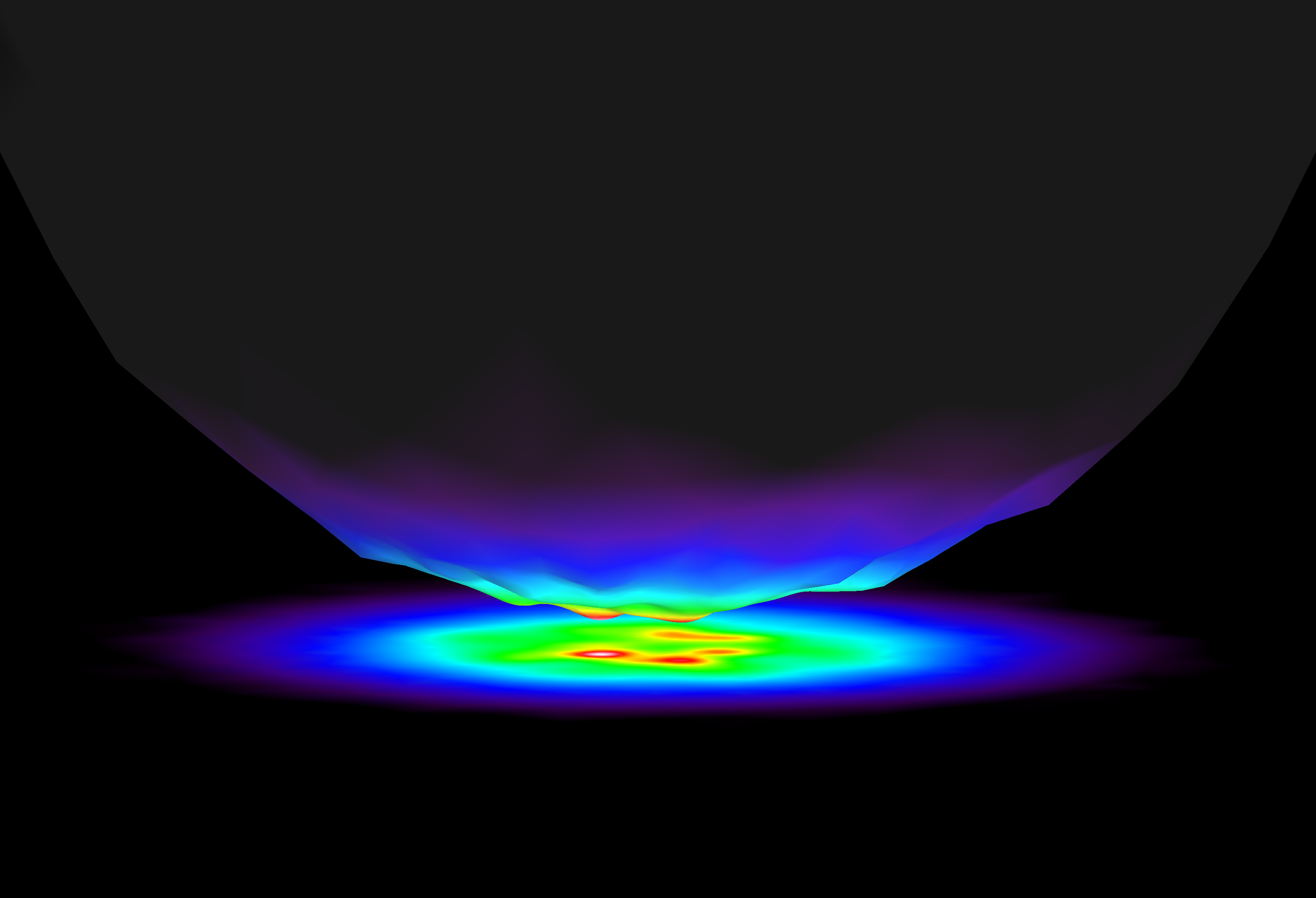 Extreme near-field radiative thermal radiation between a silica tip and a silica surface.